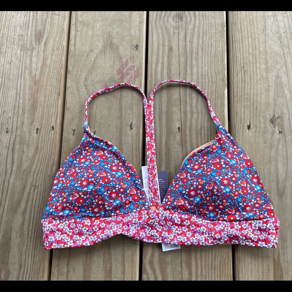 J.Crew Liberty Floral Print Bikini Top - Picture 1 of 5